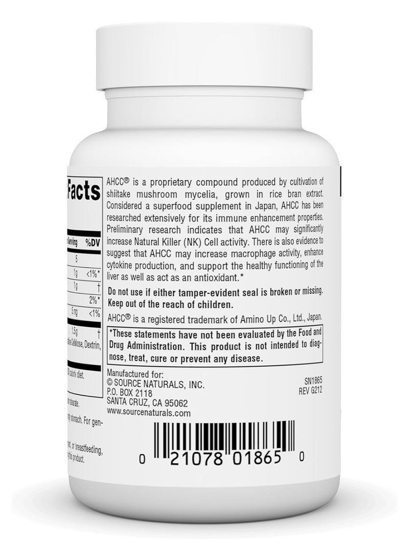 Source Naturals - Source Naturals Ahcc 750 Mg Capsule 30 Count - Image 1