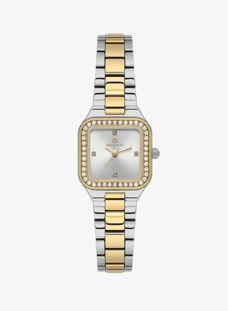 BIGOTTI Bigotti - Quotidiano Women Watch | Stainless SteelBrass Case | Analog | Square Dial | Mineral Glass | Japanese Quartz | Water Resistant 30 Meters