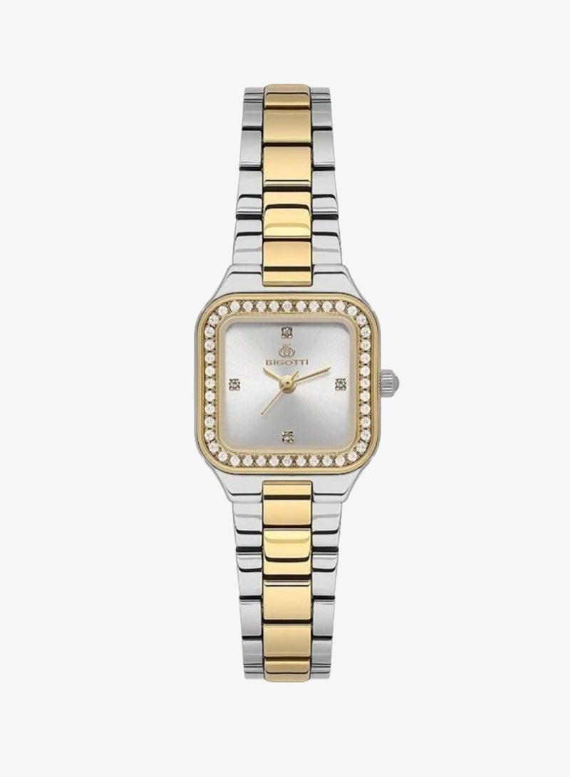 Bigotti - Quotidiano Women Watch | Stainless SteelBrass Case | Analog | Square Dial | Mineral Glass | Japanese Quartz | Water Resistant 30 Meters - Image 1