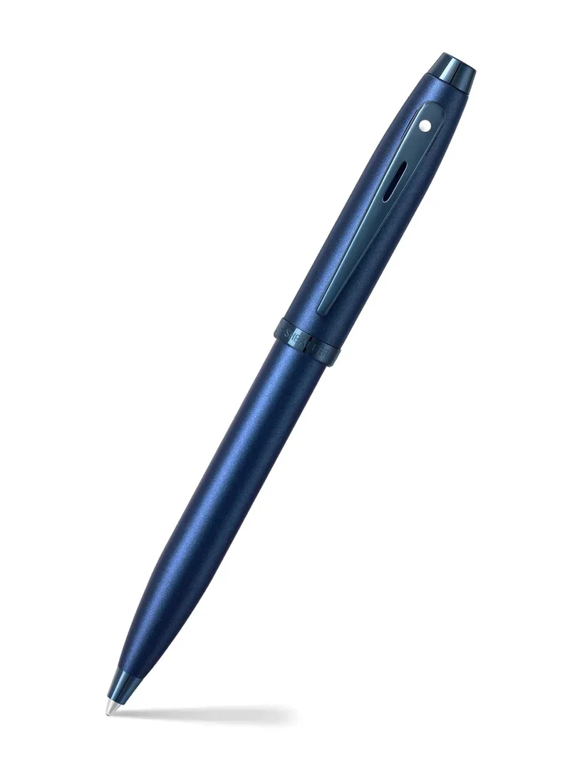 Sheaffer Sheaffer® 100 9371 Satin Blue Ballpoint Pen With PVD Blue Trim