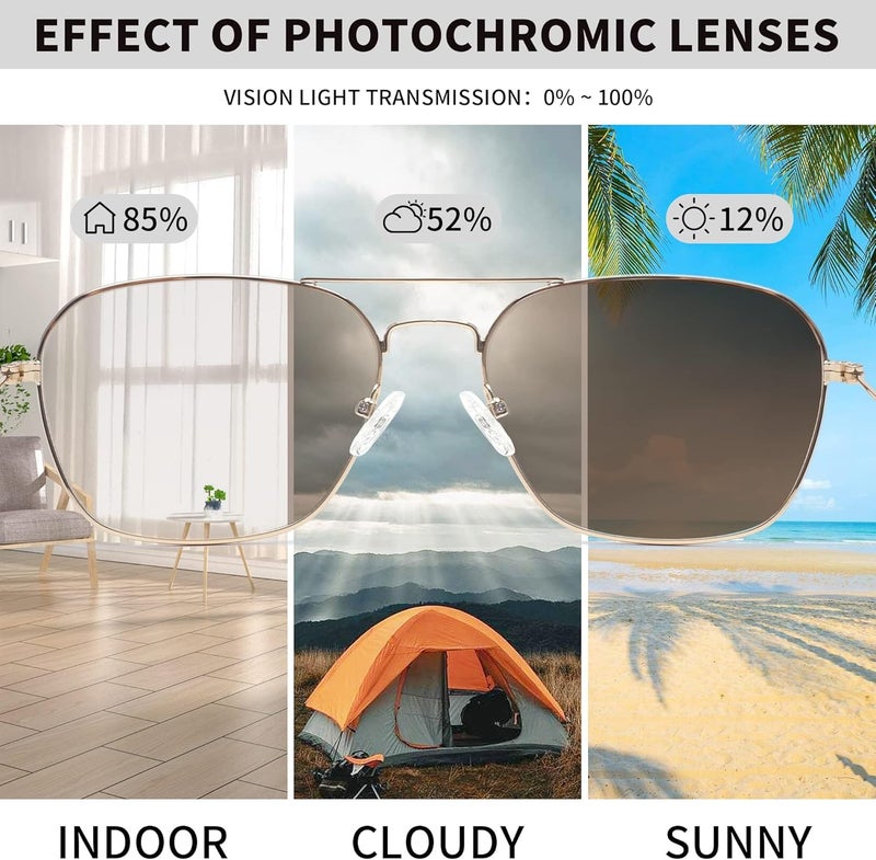 JM Aviator Blue Light Blocking Computer Glasses, Square Eye Protect Video Eyeglasses Anti Glare Men Women - Image 4