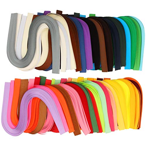 QTLCOHD 35 Colors 4200 Strips Paper Quilling Strips Set Width 5mm Length 54cm Quilling Art Strips for DIY Craft - Image 3