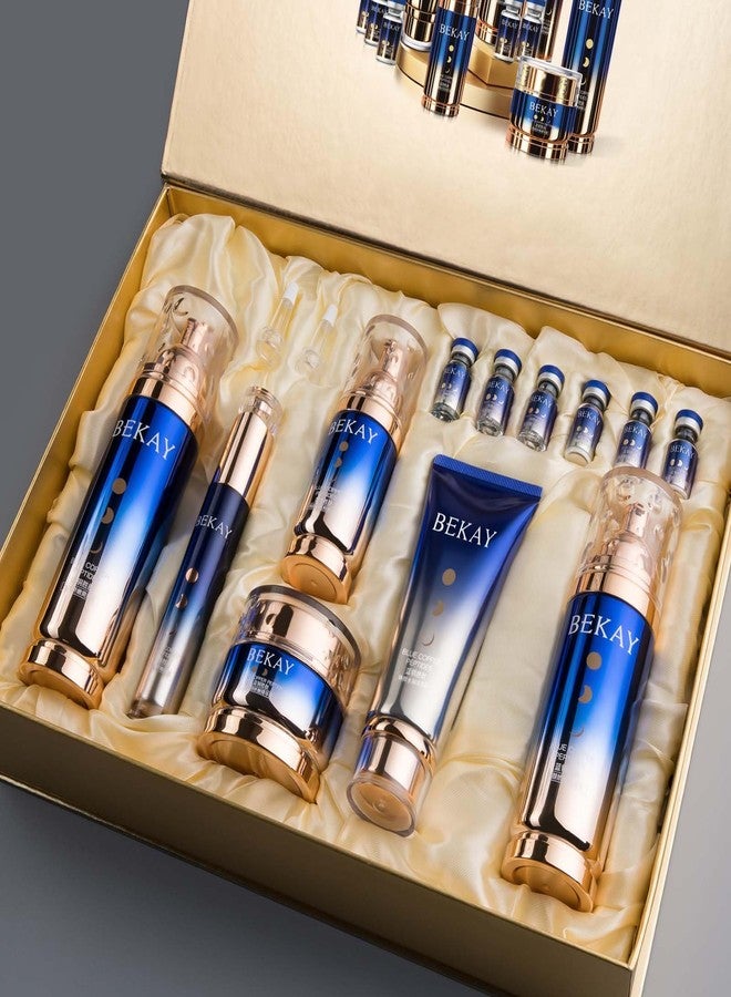 OKADY مجموعة بيكاي من الببتيد النحاسي الأزرق 12 قطعة/ نحاس أزرق، تيتانيوم، حمض الهيالورونيك، أسيتيل هيكساببتيد-8 مجموعة العناية بالبشرة بحجم كامل - Image 3