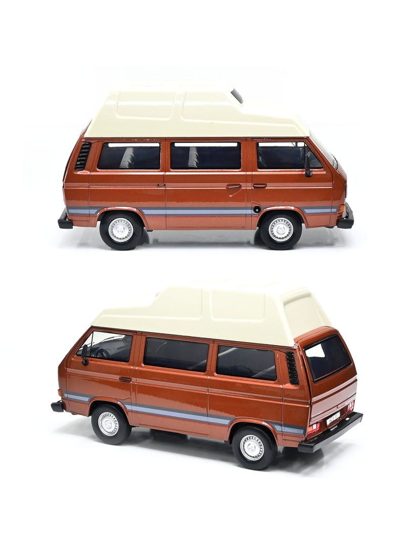 Motormax 1:24 Volkswagen T3 Camper Van Die-Cast Model – Classic VW Bus Collectible - Image 2