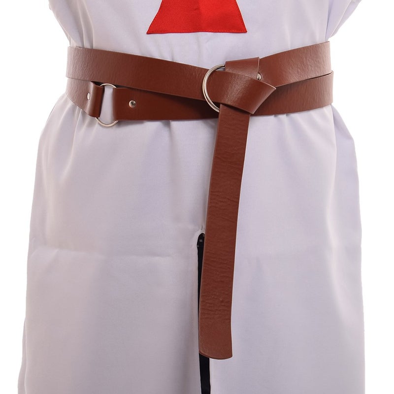 BLESSUME Medieval LARP Reenactment Viking Battle Knight Belt PU Leather Brown (Whole Length:about 230cm/90.5") - Image 3