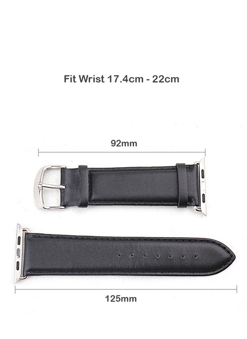 JAJEEK أحزمة معدنية متوافقة مع ساعة آبل 42 مم، 44 مم، 45 مم - حزام ساعة معصم من الفولاذ المقاوم للصدأ لساعة آبل سلسلة 7/6/5/4/3/2/1/SE (أسود) - Image 2