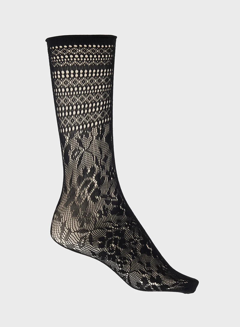 جينجر 2PK Lace Ankle Socks