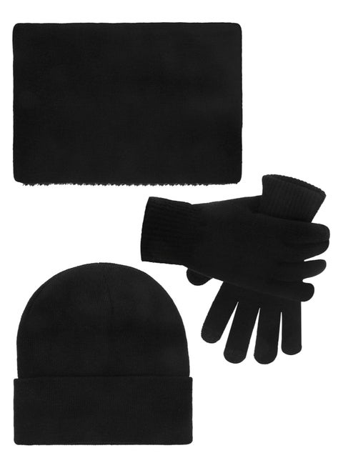 3 Pieces Winter Beanie Hat Scarf Gloves, Gloves Neck Warmer Set, Hat Scarf Set Winter Beanie Hat Scarf, Winter Beanie Hat Scarf Touchscreen Gloves Set for Women Men