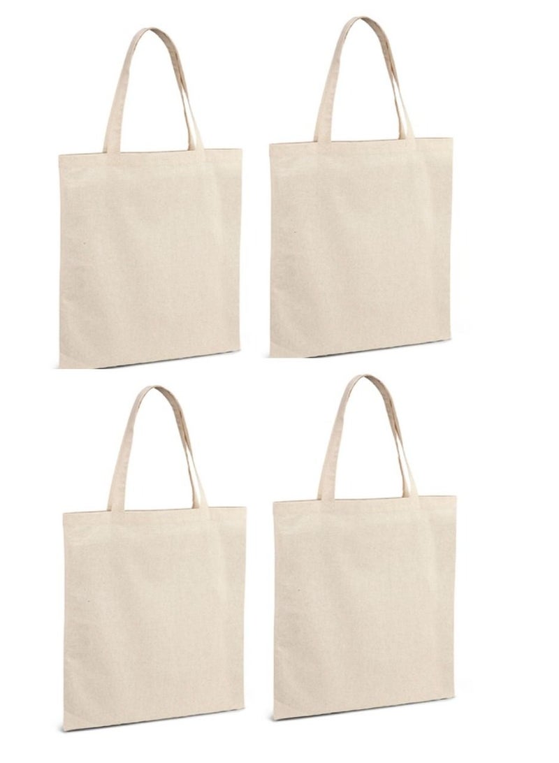 giftex Pack of 4pcs Cotton Canvas Bags in 150 gsm  - Image 1