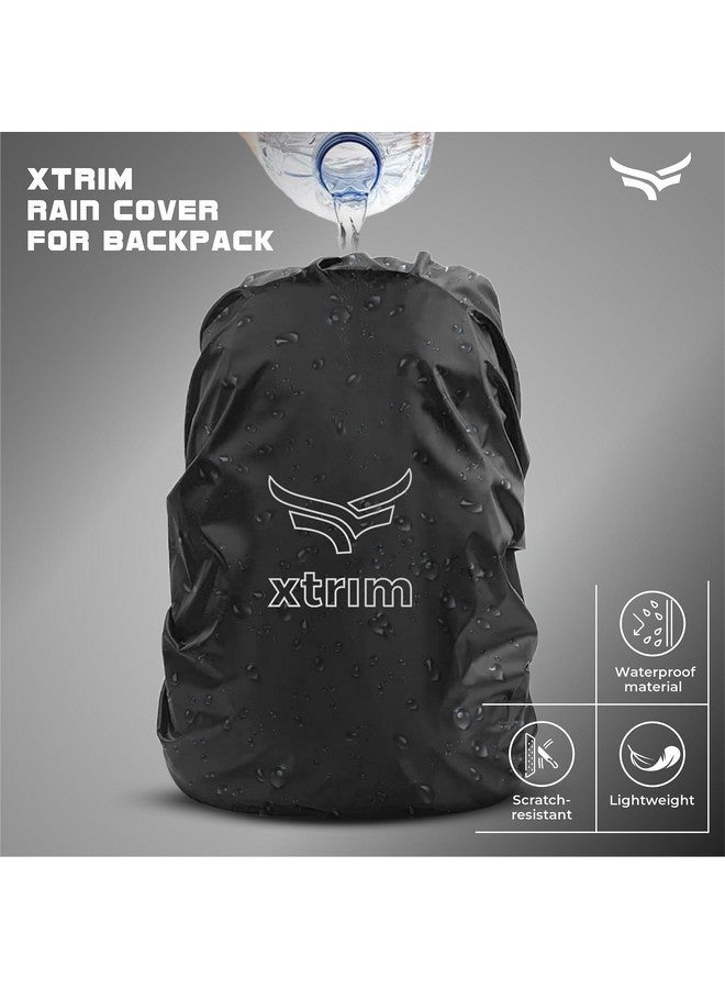 Xtrim 100% Rain & Dust Proof Protector for Standard Back Pack (Upto 40 L), Rain Cover for Bags with Storage Pouch, Seasonal Rain Cover for School Bags, Specially for Trekking & Camping (Black) - Image 2
