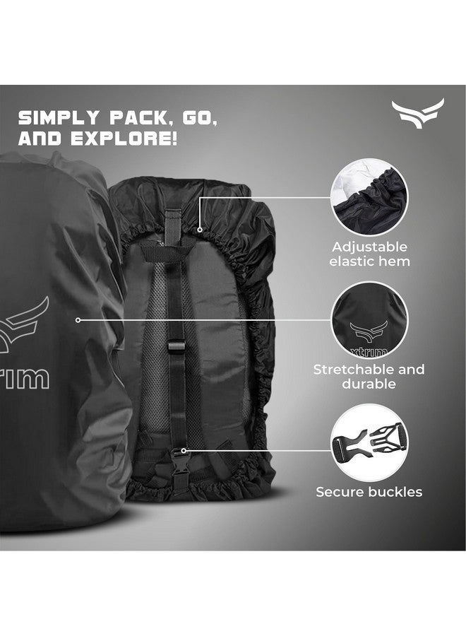 Xtrim 100% Rain & Dust Proof Protector for Standard Back Pack (Upto 40 L), Rain Cover for Bags with Storage Pouch, Seasonal Rain Cover for School Bags, Specially for Trekking & Camping (Black) - Image 4