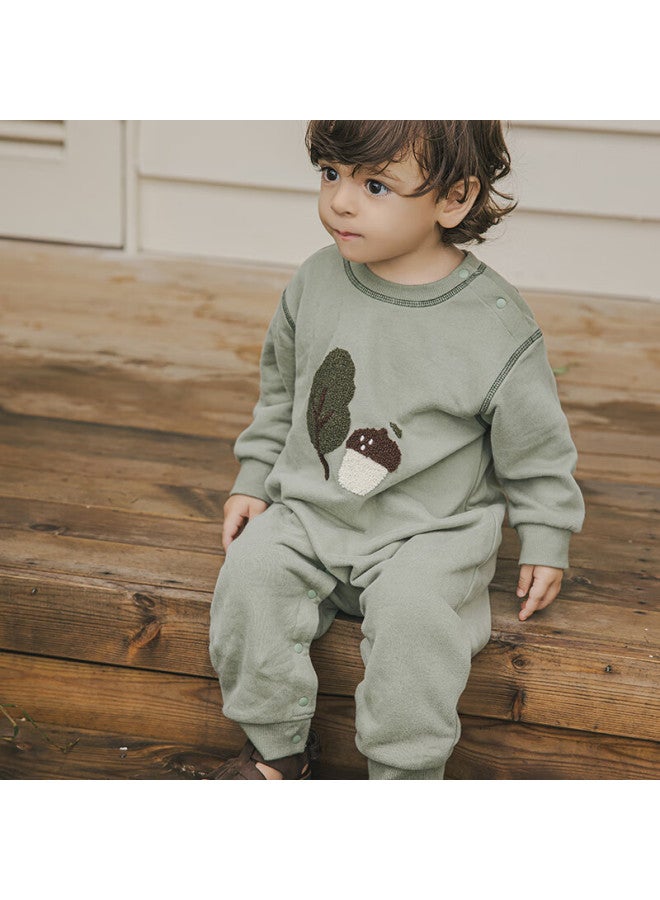 Good bear Guaiqixiong Baby Spring And Autumn Fleece Romper, Cute Uni Infant Onesie, Outdoor Warm Clothing, Autumn And Winter Sweatshirt - Image 1