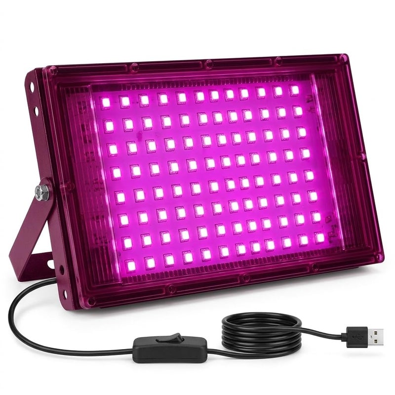 LED Plant Grow Light, Full Spectrum, 96 LEDs USB Powered with Switch Control, Hydroponics Supplemental Lighting for Indoor Plants, Succulents, Flowers, Fruits