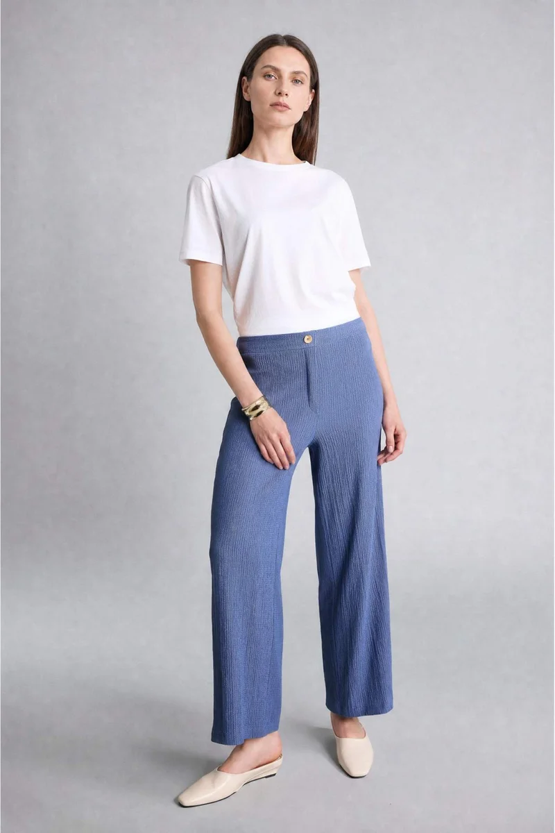 ديفاكتو Culotte Fit Regular Hem Trousers