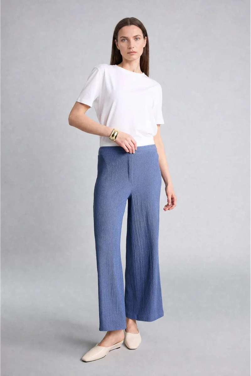 ديفاكتو Culotte Fit Regular Hem Trousers