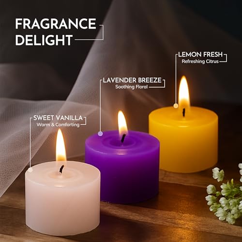 Aromahpure Scented Votive Candles Combo | 3 x 3.5 cm | Aroma Candles with Long-Lasting Fragrance | Burn Time 7 Hours Each | Relaxing Aromatherapy Candles for Home Décor & Gifting - Image 2