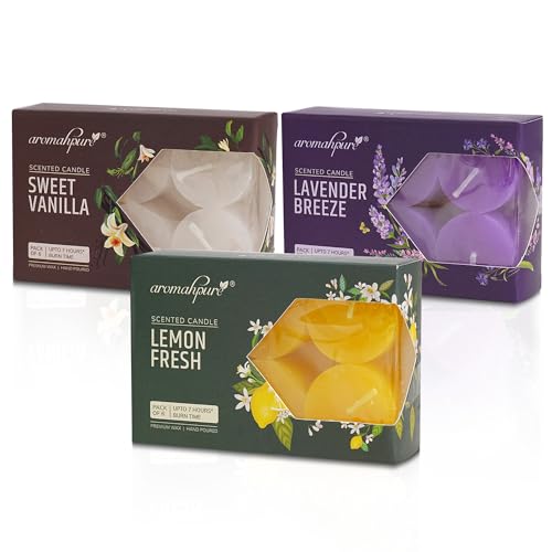 Aromahpure Scented Votive Candles Combo | 3 x 3.5 cm | Aroma Candles with Long-Lasting Fragrance | Burn Time 7 Hours Each | Relaxing Aromatherapy Candles for Home Décor & Gifting - Image 1