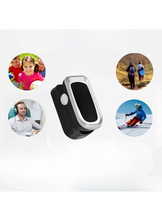 مقياس تأكسج نبضي بالأصبع – يعرض 4 بيانات منها معدل التنفس – جهاز قياس الأكسجين ونبض القلب بشاشة OLED – يشمل بطاريات وجراب وحبل تعليق - Image 2