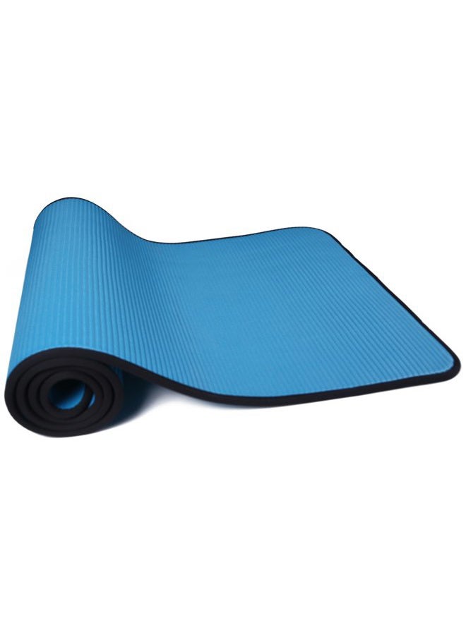 Fitvids BalanceFrom Fitvids All-Purpose 2/5-Inch (10mm) Extra Thick High Density Anti-Slip Exercise Pilates Yoga Mat with Carrying Strap, Blue - Image 2