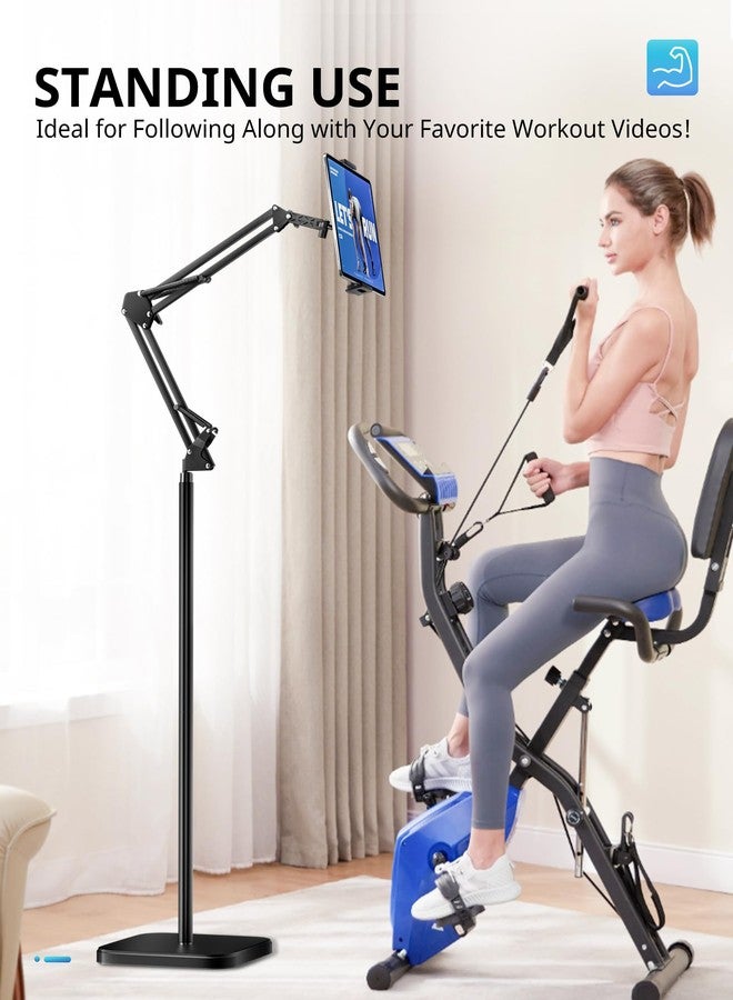 UBeesize Tablet Stand Holder for Bed & Floor, 9.7LB Heavy Duty Adjustable iPad Stand, 360° Swivel, Stretchable Arm, Compatible with iPad Pro Air Mini 12.9/9.7, Kindle, Cell Phones (4.9''-13'') - Image 5