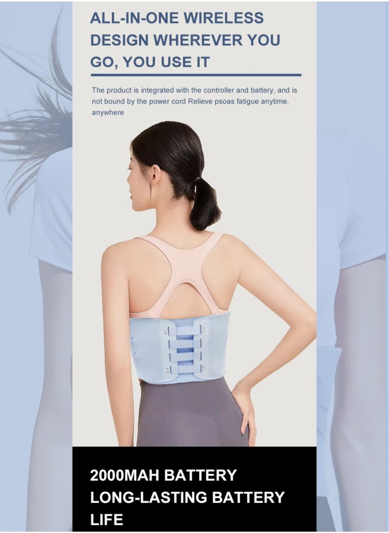 Prime by javauadan Body Shaping Vibration Hot Compress Waist Massager Belt – Menstrual Heating Pad, EMS Vibrating Deep Tissue Relief for Waist and Abdomen  - Image 3
