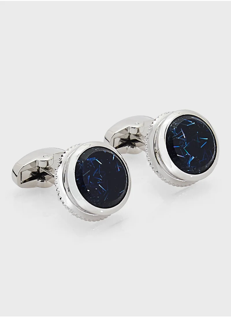 روبرت وود Round Embellished Cufflinks