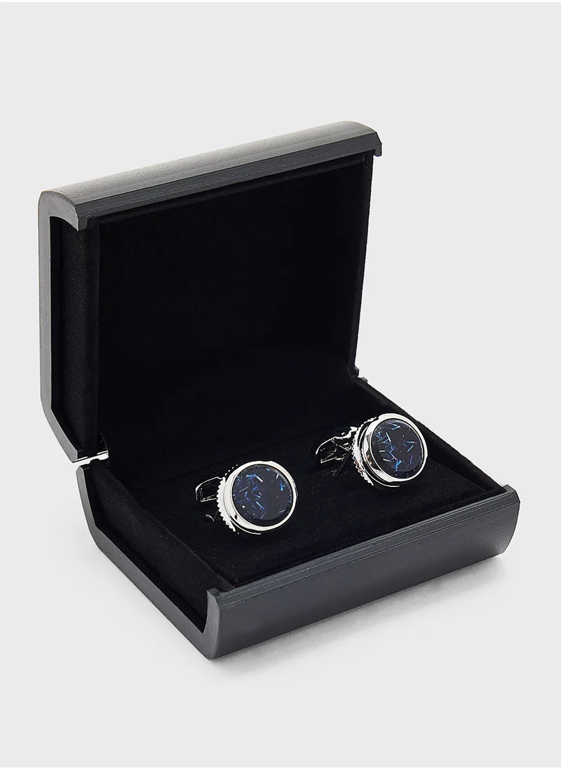 روبرت وود Round Embellished Cufflinks