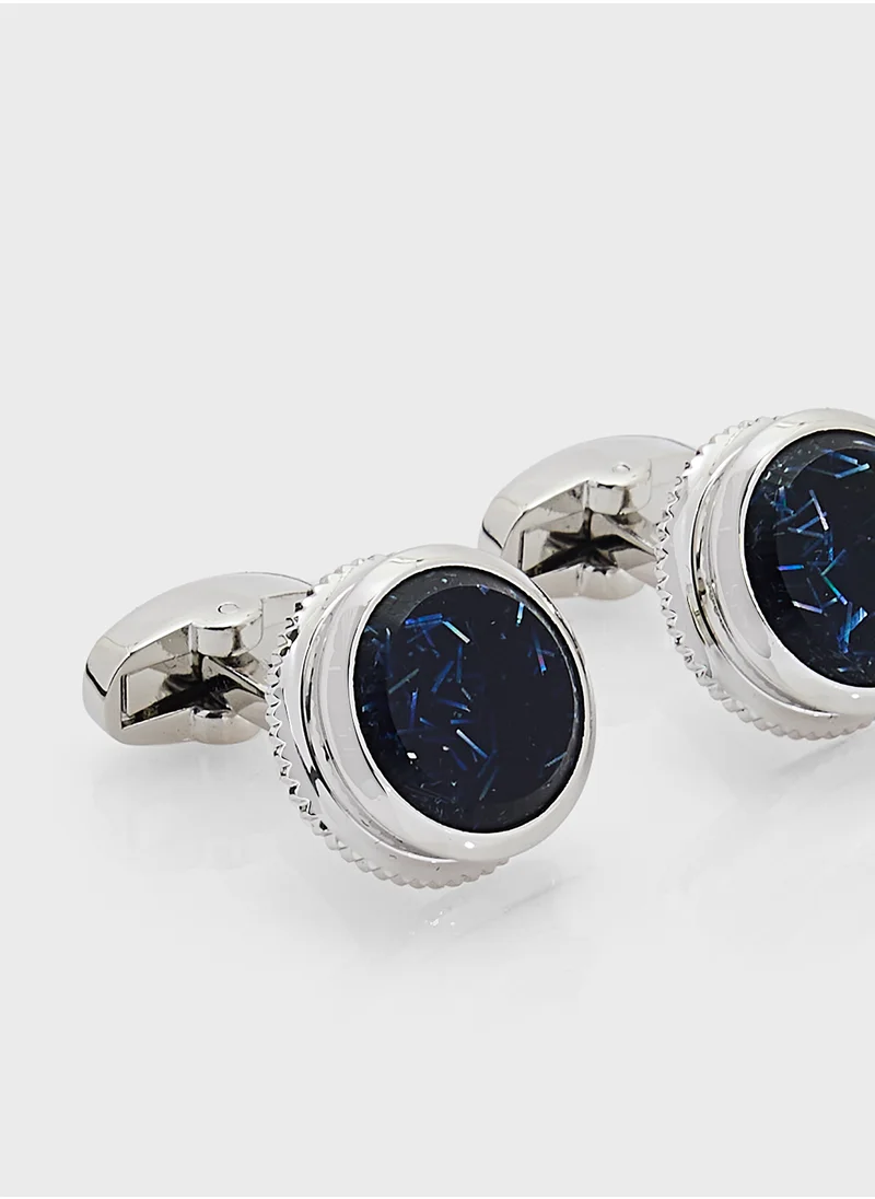 روبرت وود Round Embellished Cufflinks