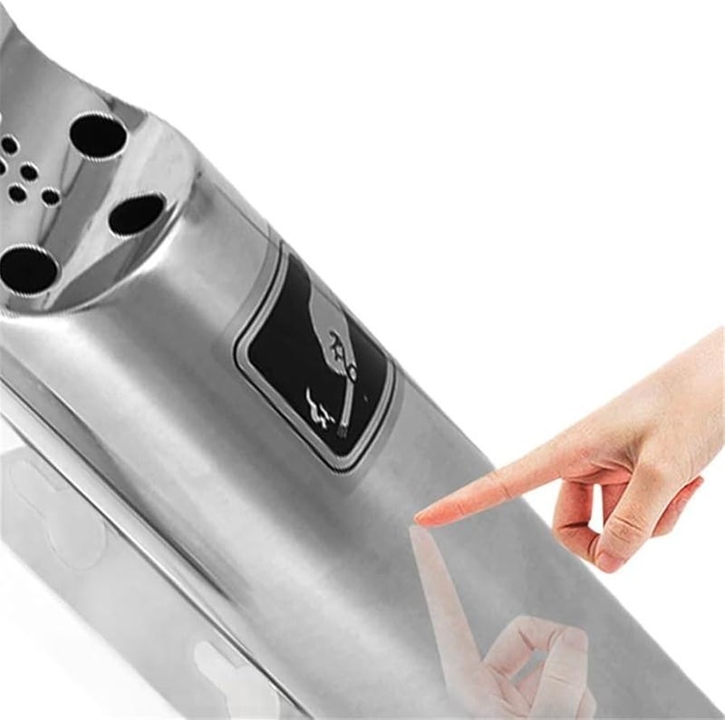 جدار جبل الفولاذ المقاوم للصدأ عمود الرماد دخان طفاية النفايات يمكن صغير الحجم الداخلية في الهواء الطلق شرفة - Image 4