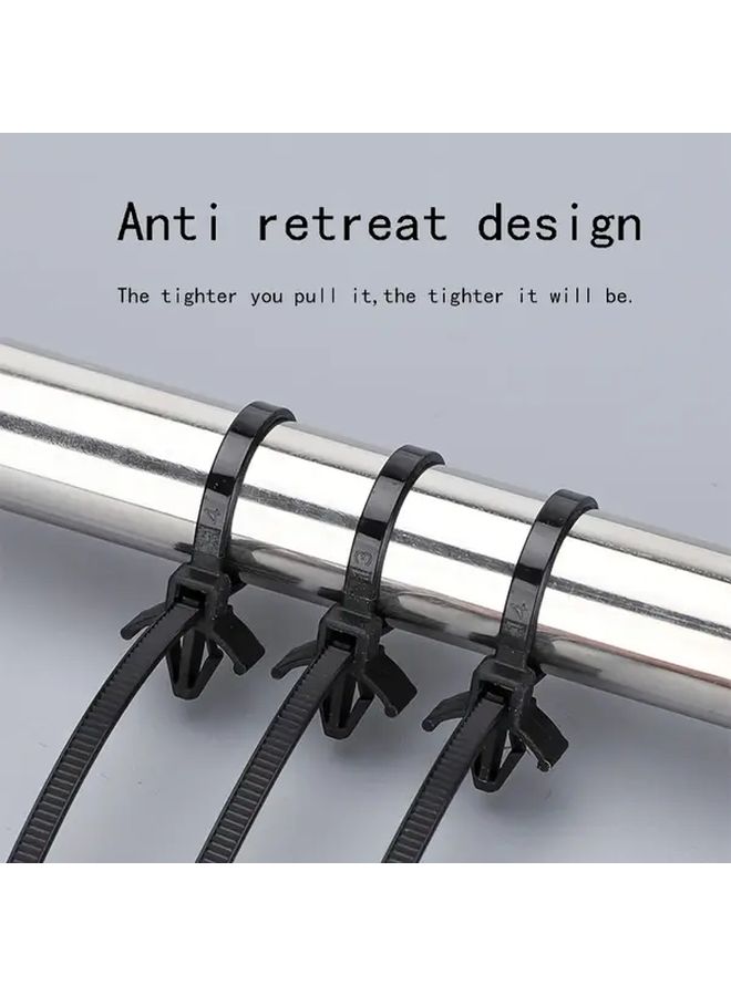Black Nylon Cable Zip Ties 20 Pack Self Locking UV Resistant Heavy Duty - Image 4