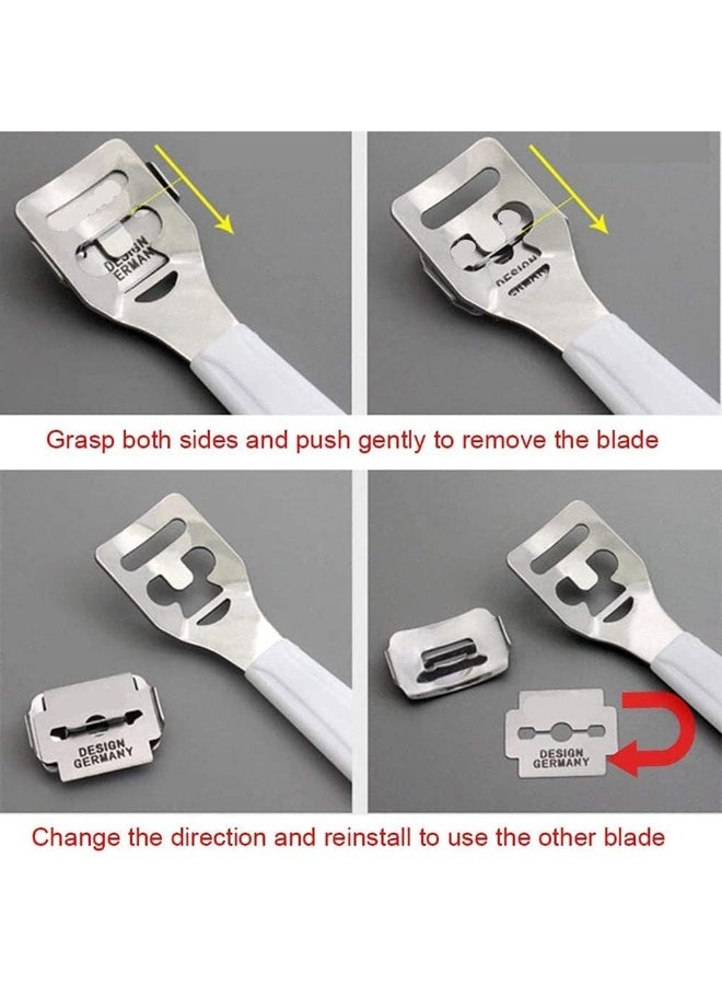 أداة تقشير القدم - مزيل للكالو ومكشطة لتقشير الجلد الميت - عناية احترافية بالقدمين للمنزل والسفر متعدد الألوان - Image 2
