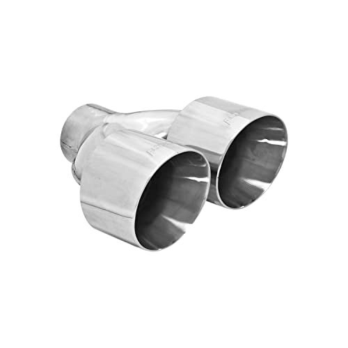 Flowmaster 15391 Exhaust Tip Dual 4 Inch Angle Cut Polished 304 Stainless Steel Fits 2.50 Inch Tubing Weld on - Image 2