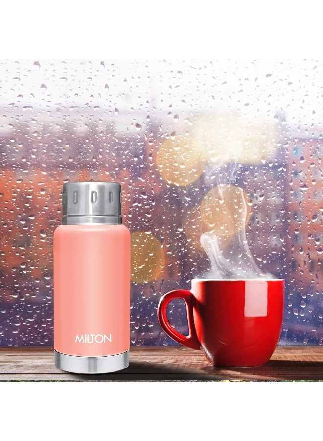 Milton 160ml Stainless Steel Water Bottle – Small Vacuum Insulated Flask Keeps Drinks Hot or Cold for 24 Hours, Leakproof Metal Flask for Travel, Office, Gym & School – Elfin Peach - Image 2