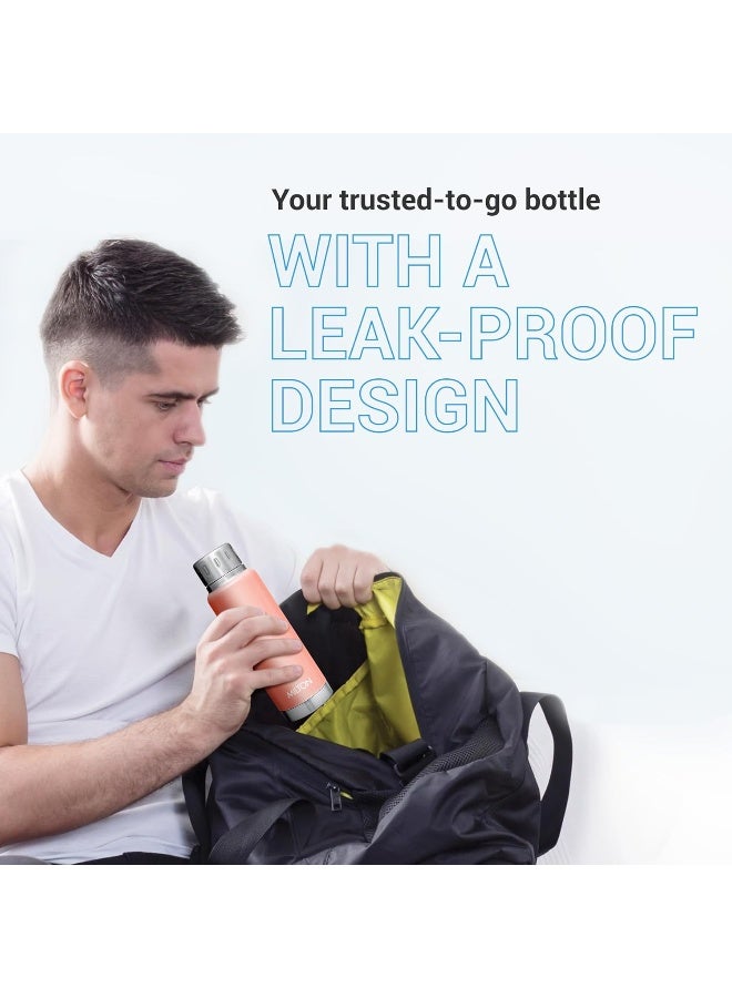 Milton 160ml Stainless Steel Water Bottle – Small Vacuum Insulated Flask Keeps Drinks Hot or Cold for 24 Hours, Leakproof Metal Flask for Travel, Office, Gym & School – Elfin Peach - Image 5