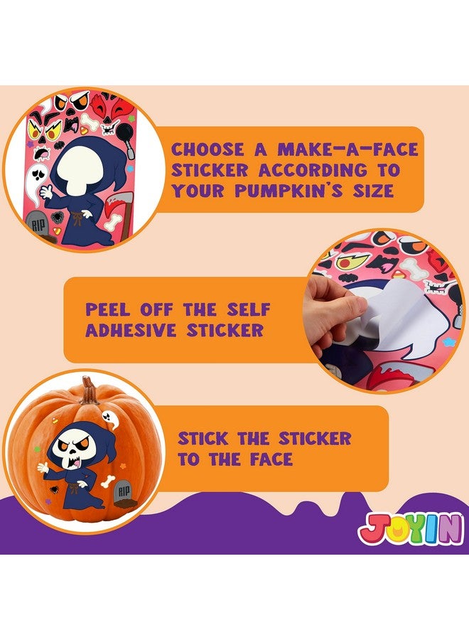 JOYIN 45 Pcs Halloween Make a Face Stickers, Halloween Party Favor for Kids, Art Craft Party Supplies, Classroom Activities Games Goodies, Sticker Sheets with Witch, Vampire Designs - Image 4