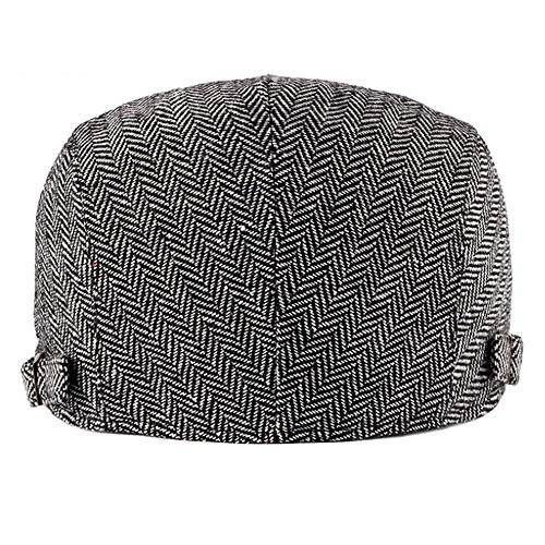 Qunson 2 Pack Men's Adjustable Flat Cap Ivy Gatsby Newsboy Hat - Image 4