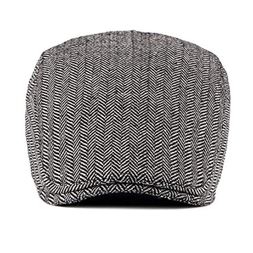 Qunson 2 Pack Men's Adjustable Flat Cap Ivy Gatsby Newsboy Hat - Image 5