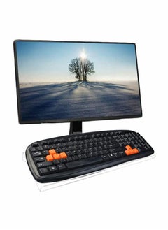 Excefore Computer Keyboard Stand, Clear Acrylic Premium Tilted Computer Keyboard Holder, for Easy Ergonomic Typing, Upgraded Version Working at Office Desk, Computer Gaming at Home  - Image 4