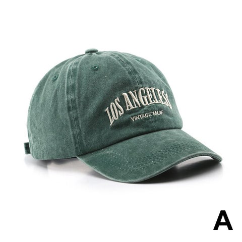 Washed distressed letter embroidered men's baseball cap, outdoor sports women's sun protection sun hat, baseball cap
