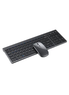 Protect Full size Rechargeable 2.4G Wireless & Bluetooth Keyboard+Mouse set for PC Laptop Desktop iMac iPad iPhone  - Image 1
