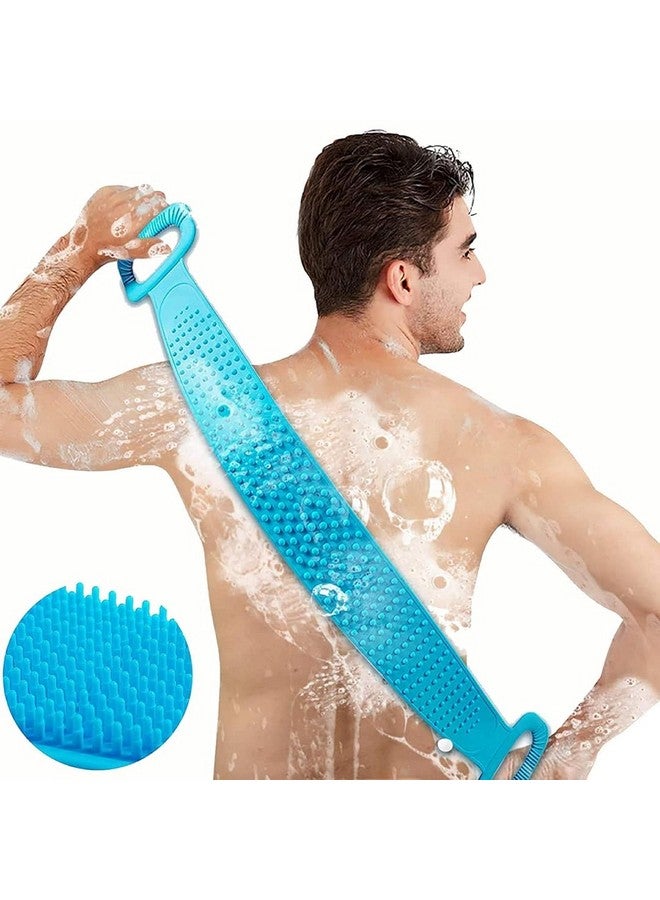 black sparrow Silicone Body Back Scrubber, Double Side Bathing Brush for Skin Deep Cleaning Massage, Dead Skin Removal Exfoliating Belt for Shower, Body Brush for Bathing - Image 5