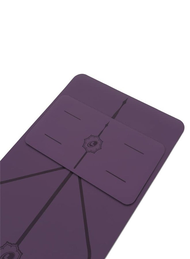 Liforme Yoga Pad - Patented Alignment System, Warrior-like Grip, Non-slip, Eco-friendly and biodegradable, 4.2mm thick pad for knee, elbow and hand support during Yoga (Purple) - Image 4