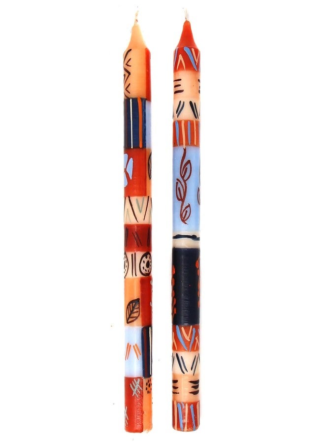 Nobunto Hand Painted Candles in Uzushi Design (Pair of tapers) - Image 2
