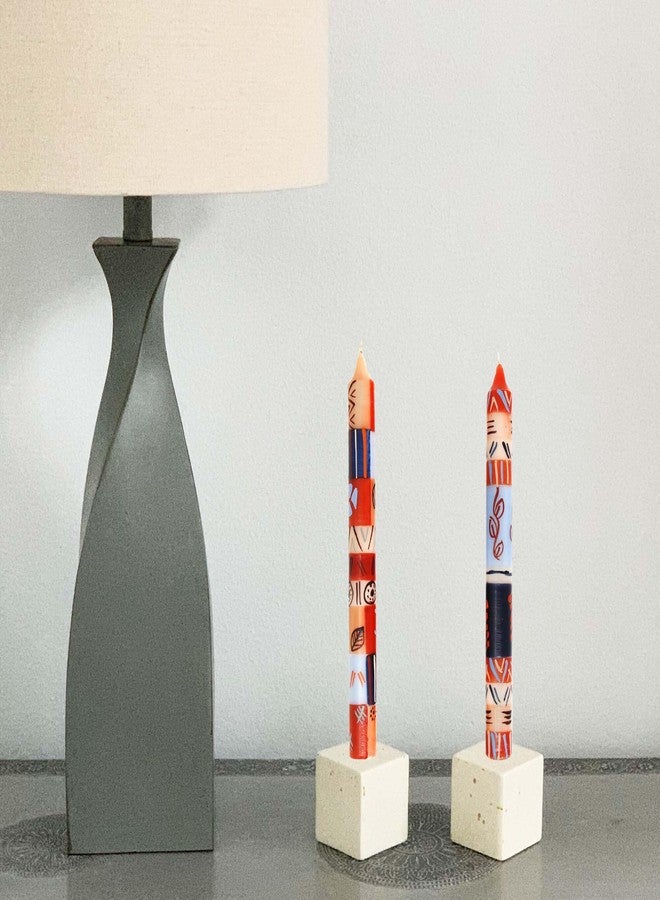 Nobunto Hand Painted Candles in Uzushi Design (Pair of tapers) - Image 3