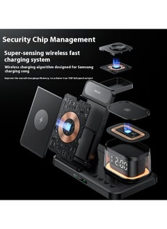 xozgdovg Five-in-one multifunctional wireless charger for magnetic bracket desktop is suitable for charging mobile phones and watches.  - Image 2