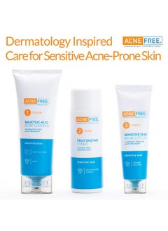 AcneFree Acne Free 3-Step Acne Treatment Kit with Salicylic Acid Face Wash, Alcohol-Free Toner, & Benzoyl Peroxide Lotion for Sensitive Skin and Fighting Breakouts, 24 Hour Face Clearing System  - Image 2