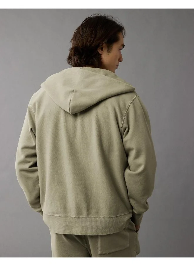 American Eagle AE Heavyweight Fleece Button-Up Hoodie