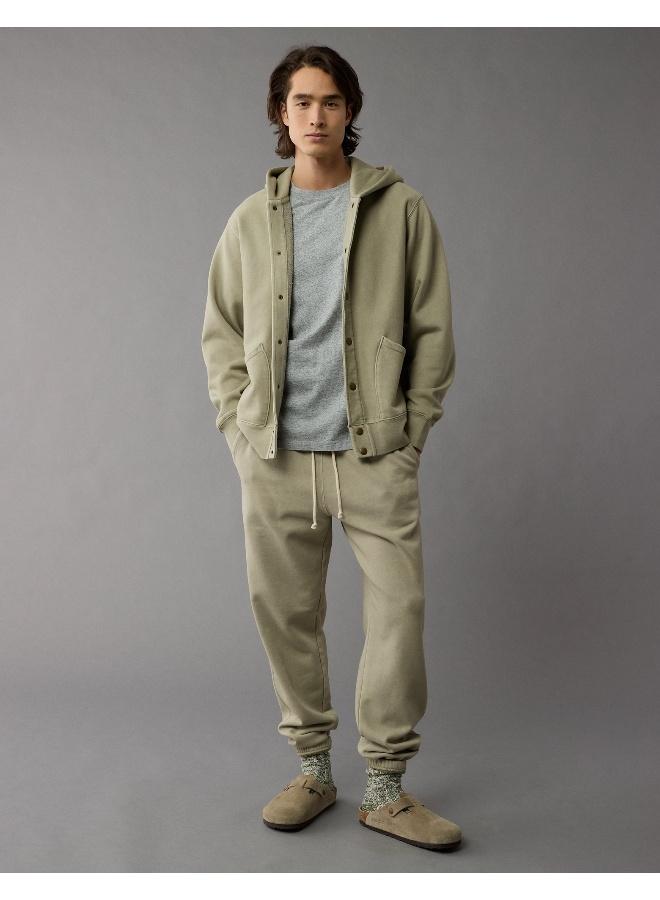 American Eagle AE Heavyweight Fleece Button-Up Hoodie - Image 5
