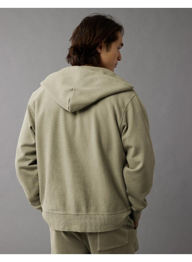 American Eagle AE Heavyweight Fleece Button-Up Hoodie - Image 4