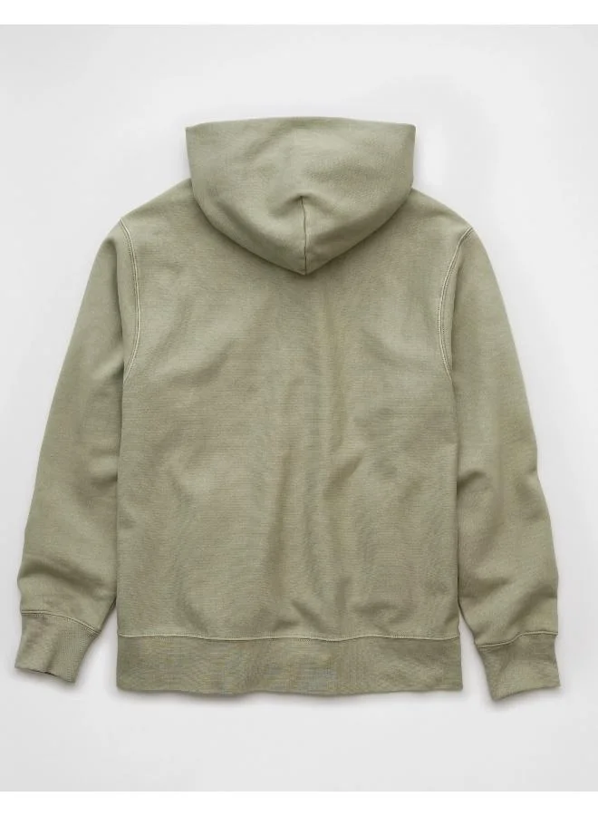 امريكان ايجل AE Heavyweight Fleece Button-Up Hoodie